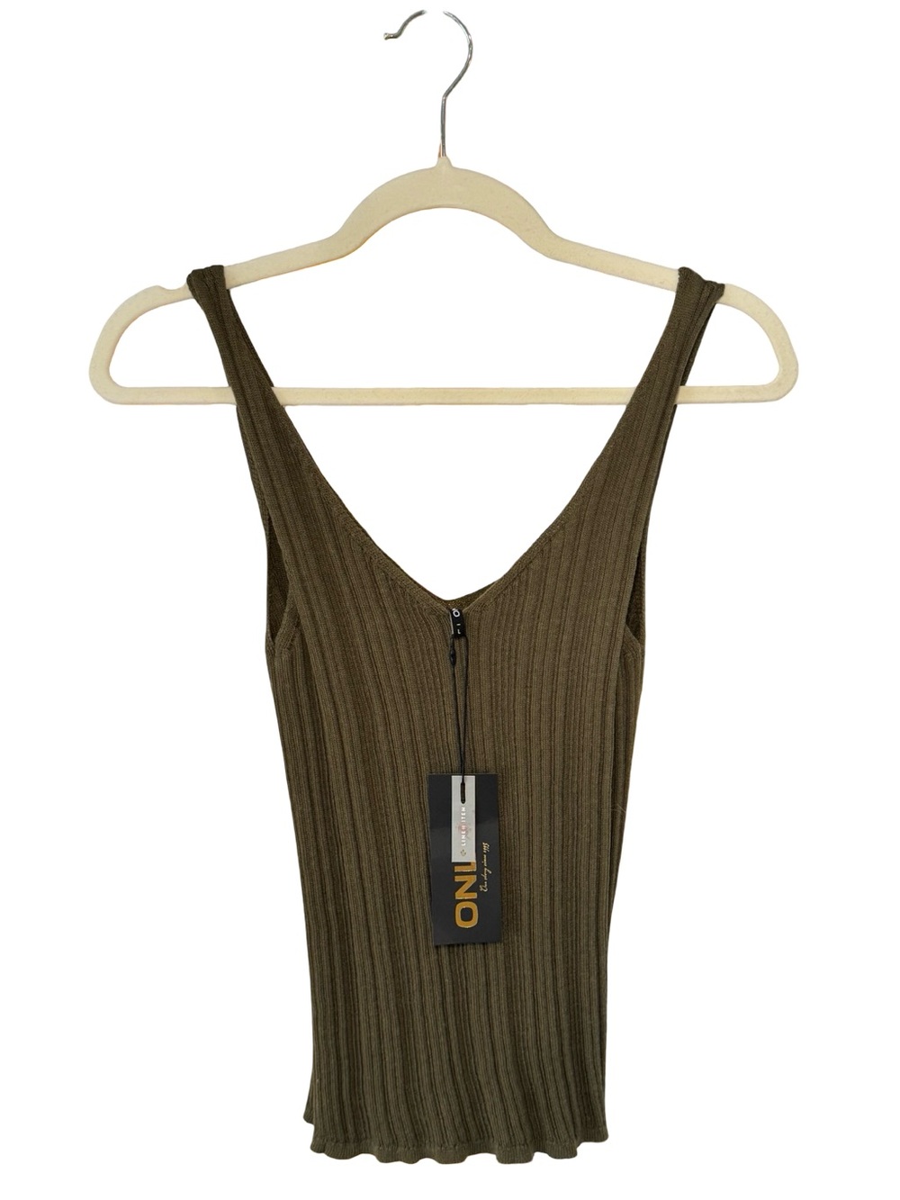 🍃🌱 ASOS ONLY Ribbed V-Neck Tank - Olive 🌱🍃
